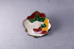 箕面焼　皿　茶托　紅葉皿　五個 箕面焼 紅葉 皿 五個 （箕面焼 皿 茶托 紅葉皿 五個）